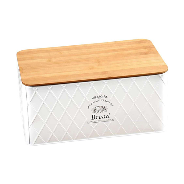 Kutija za hleb bela 28x18x13cm Kesper KSP18046