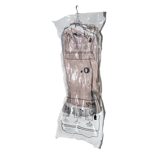 Vakuum vreća za odlaganje odeće sa vešalicom 70x2,5x160cm prozirna 5Five 160348
