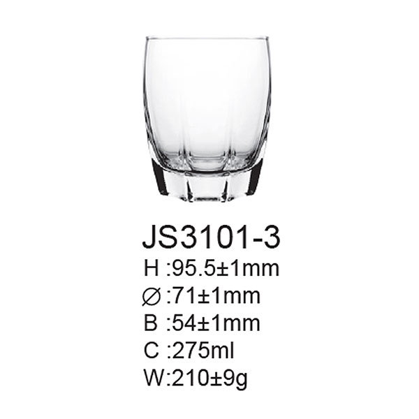 Staklena čaša za liker i rakiju 6/1 275 ml JS3101-3