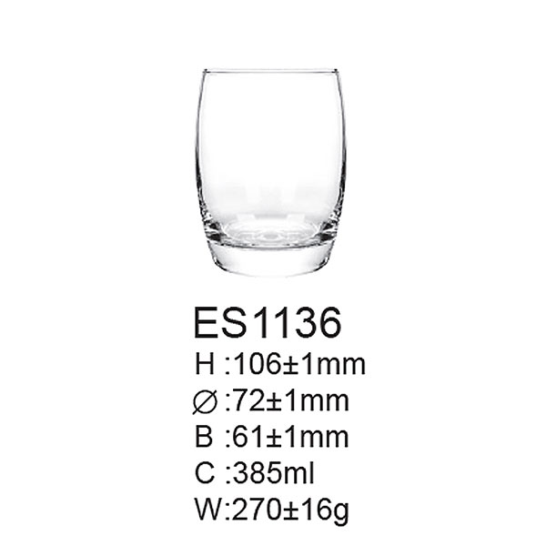 Staklena čaša za duga pića,sok,frape 385 ml Salto 6/1 ES113S