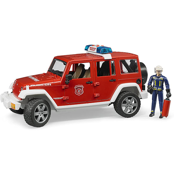 Džip Jeep Wrangler vatrogasni sa figurom Bruder 025281