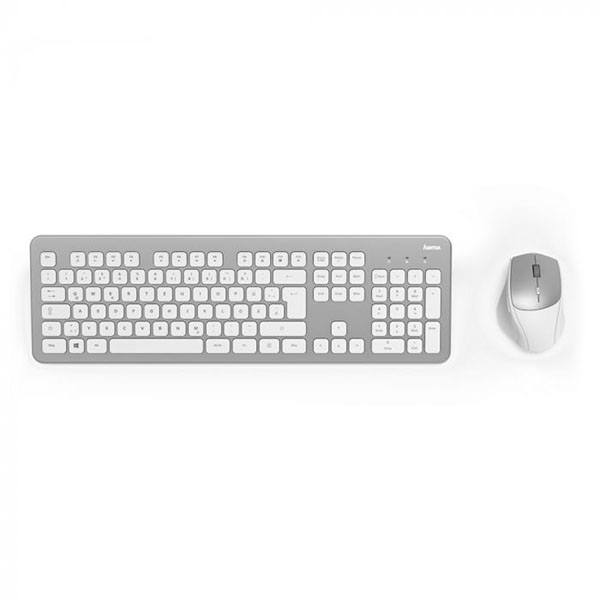 Bežični set Tastatura i Miš KMW-700 HAMA srebrni, beli 182676