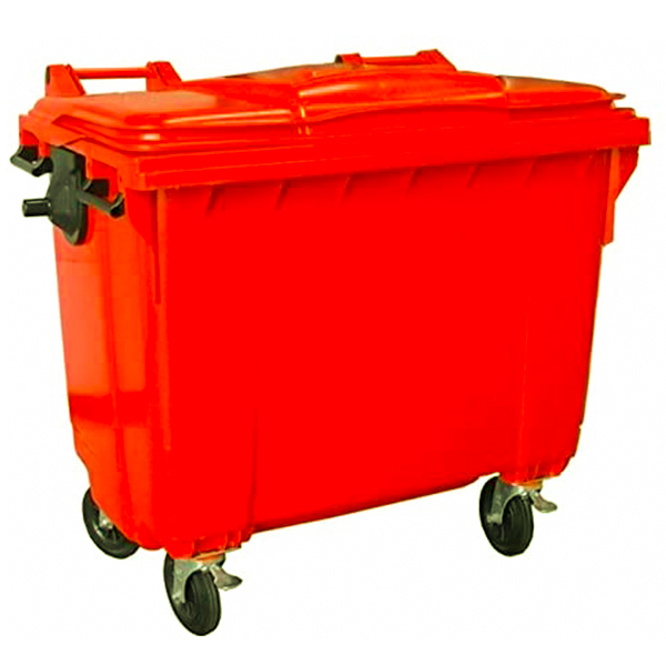 Plastični kontejner 660l ravan poklopac narandžasta 2008