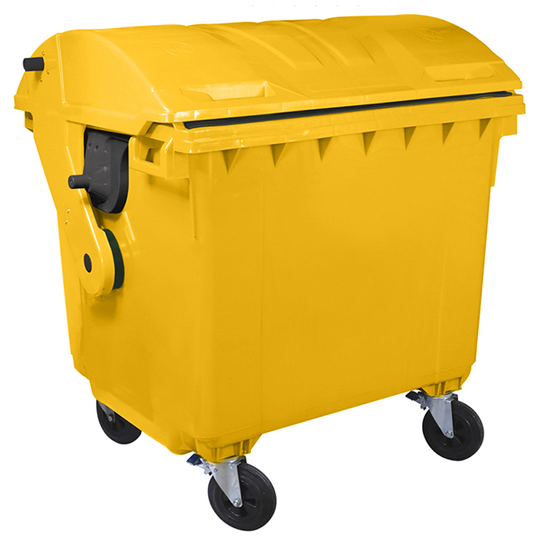 Plastični kontejner 1100l sa polukružnim poklopcem žuti 1018-11