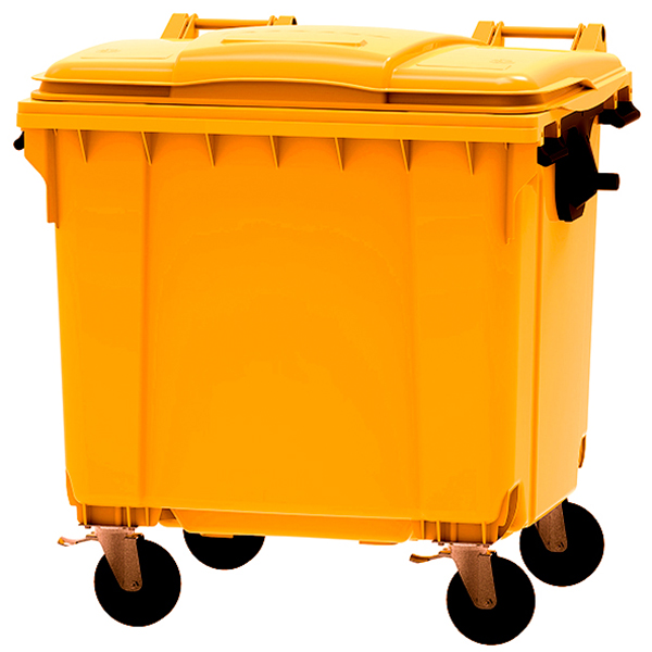 Plastični kontejner 1100l ravan poklopac narandžasta 2008-10