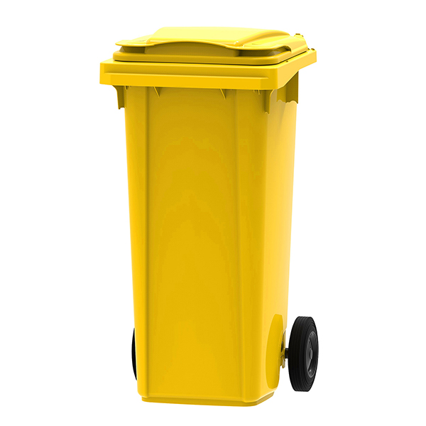 Dvorišna kanta za smeće 120l Premium žuta 1018 P120