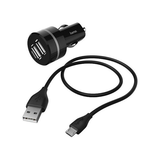 Auto punjač adapter 2 USB porta Hama 124574