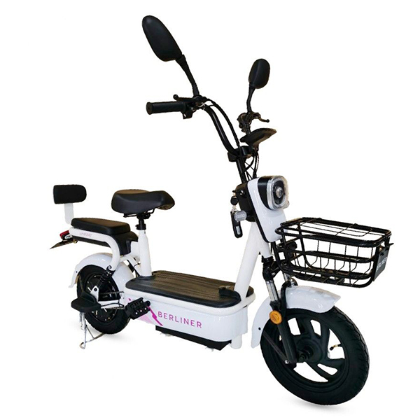 Električni bicikl 14 inča 250W 48V/12Ah bela/roza Berliner 330050