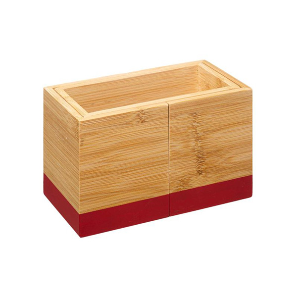 Kutija za pribor 18x12x10cm bambus crvena  Modern 179697E