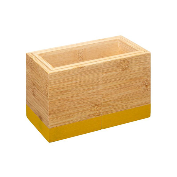Kutija za pribor 18x12x10cm bambus žuta Modern 179697C
