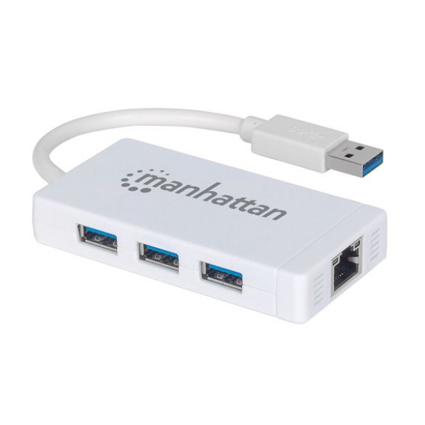 USB hub USB 3.0 Gigabit Ethernet Manhattan 1062448