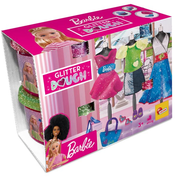 Plastelin sa šljokicama Barbie Glitter Fashion 88843 Lisciani 49410