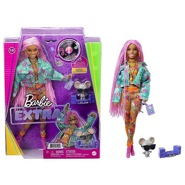 Barbie Extra lutka Pink pletenice Mattel 36881