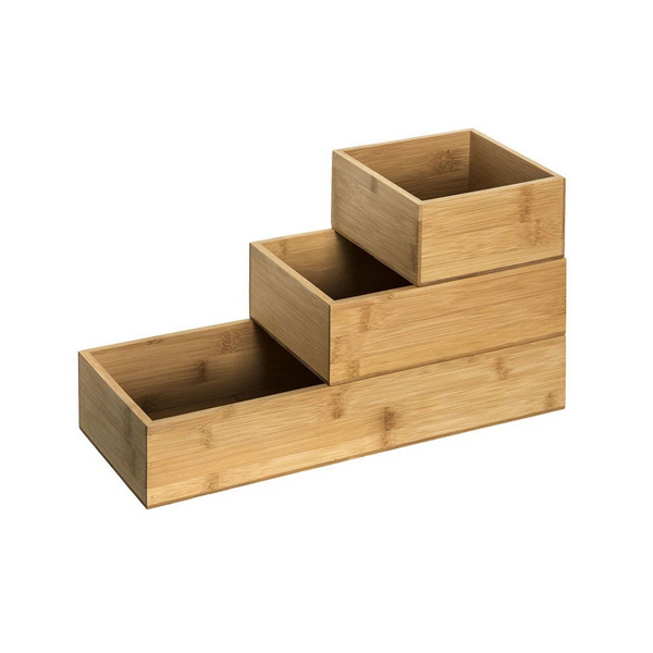 Drvena kutija set 3/1 bambus 38x15x20,7cm 5Five 151185