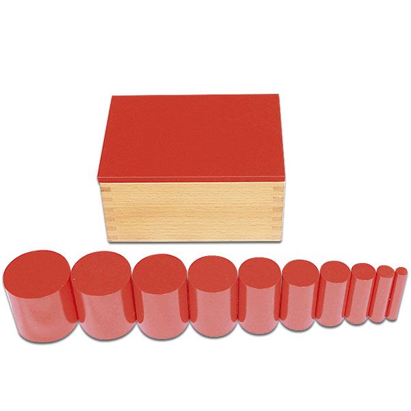 Montesori Kutija sa cilindrom crvena 15060