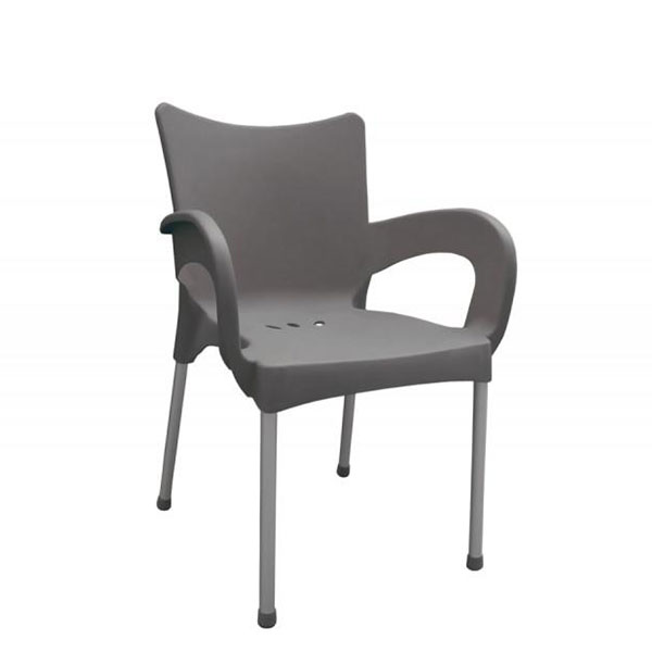 Baštenska stolica plastična tamna moka  Smart 076358