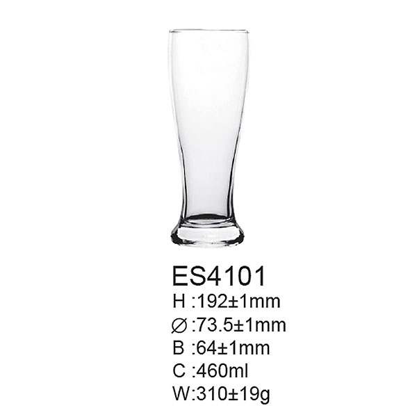 Staklena čaša za pivo,vino,duga pića,nes kafu,bubble tea 460 ml Pub Pilsner 6/1 ES4101