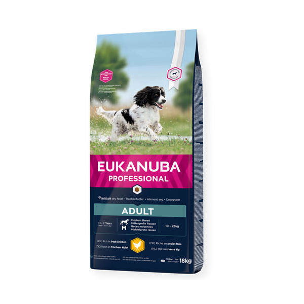 Hrana za pse srednjih rasa piletina 18kg Adult Eukanuba EUK4005979
