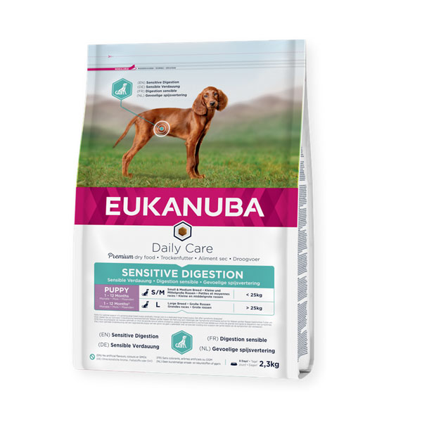 Hrana za štence sa osetljivim stomakom 2,3kg Puppy Daily Care Eukanuba EUK4006016