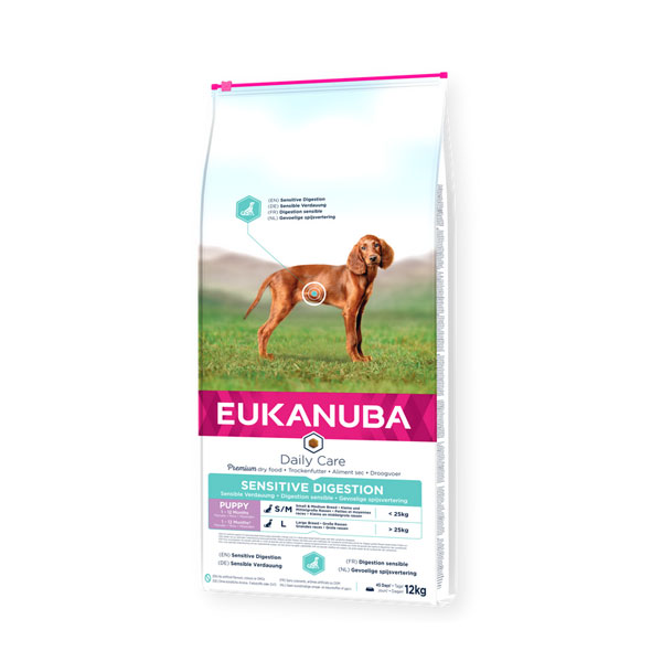 Hrana za štence sa osetljivim stomakom 12kg Puppy Daily Care Eukanuba EUK4006001