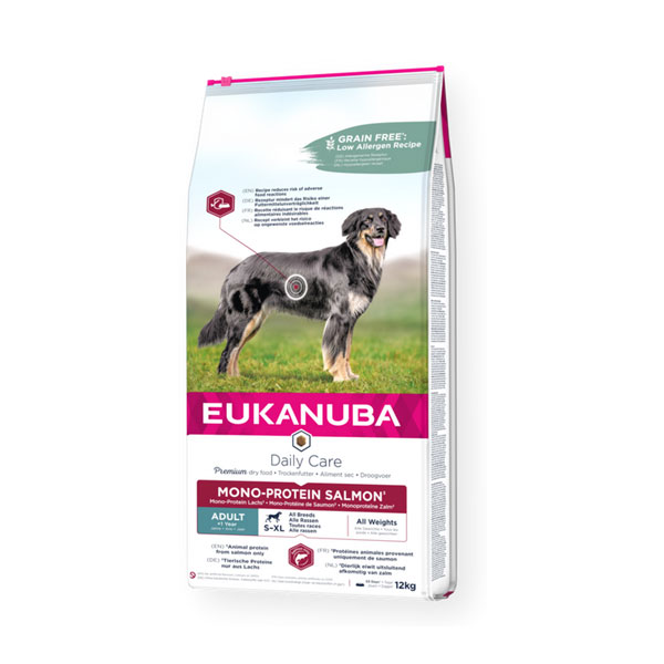 Hrana za pse Mono Protein losos 12kg Adult Daily Care Eukanuba EUK4006004