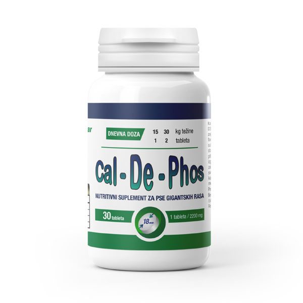 Tablete kalcijuma za pse 2200mg Interagrar CalDePhos 30 tbl
