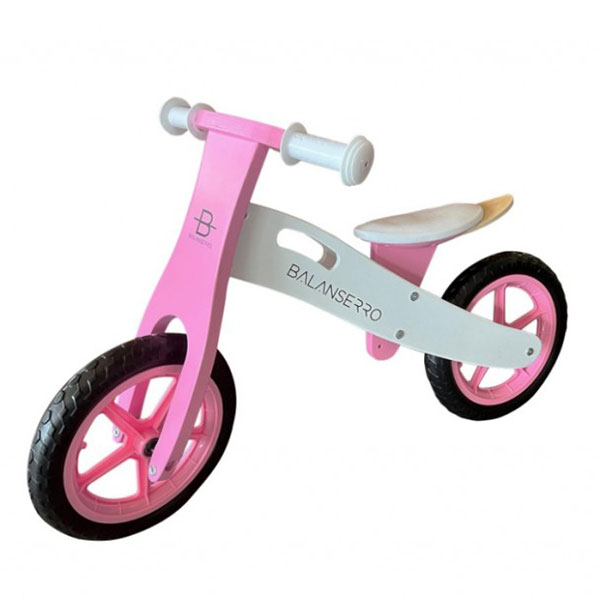 Balans bicikl drveni roze Balanserro A071968