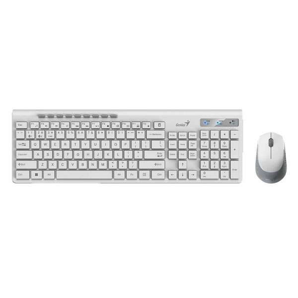 Set bežična tastatura i miš SlimStar 8230 bela US Genius 31340015400