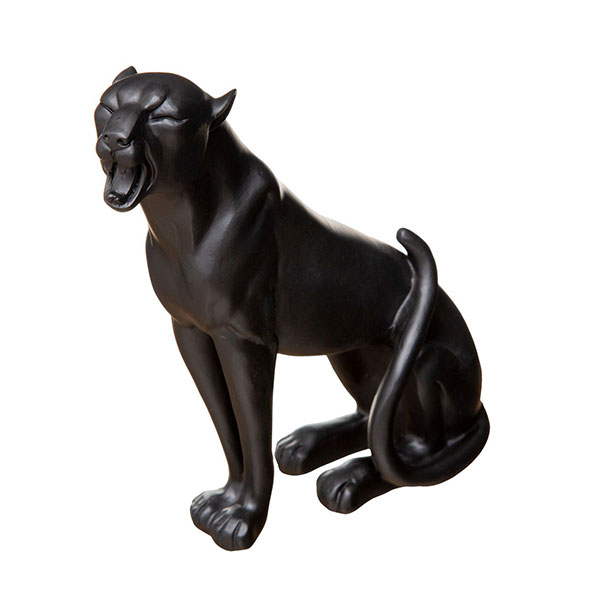 Dekorativna figura Leopard crna 19,5x6x19,5cm Atmosphera 187929