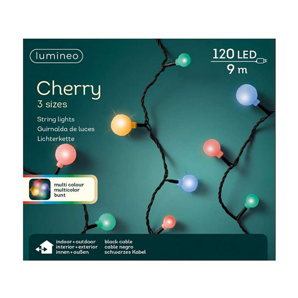 Spoljašnje Led novogodišnje lampice Cherry 9m 120 multikolor Lumineo 494659