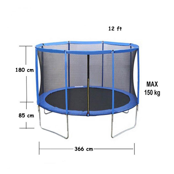 Trambolina 12ft 366x265cm OUT0002