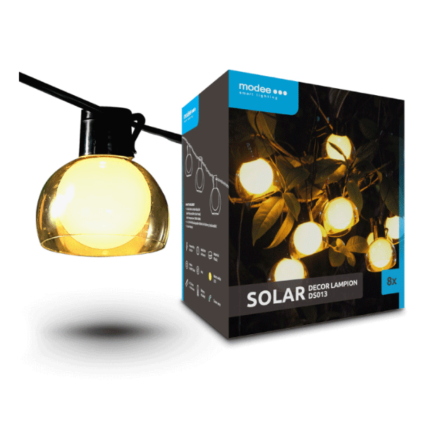 Solarni LED niz 4.4 m, 8 lampiona ML-DS013