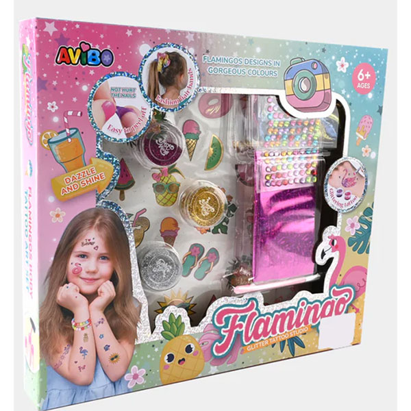 Set za tetovaže Flamingo Glitter 047125