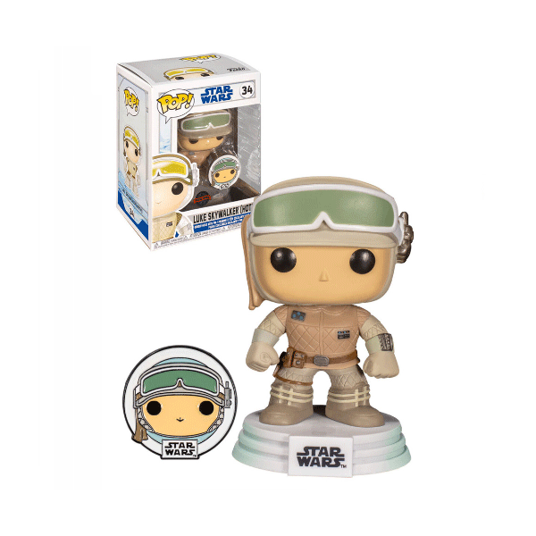 Figura Pop Star Wars Luke Skywalker Hoth W/Pin Funko 060374