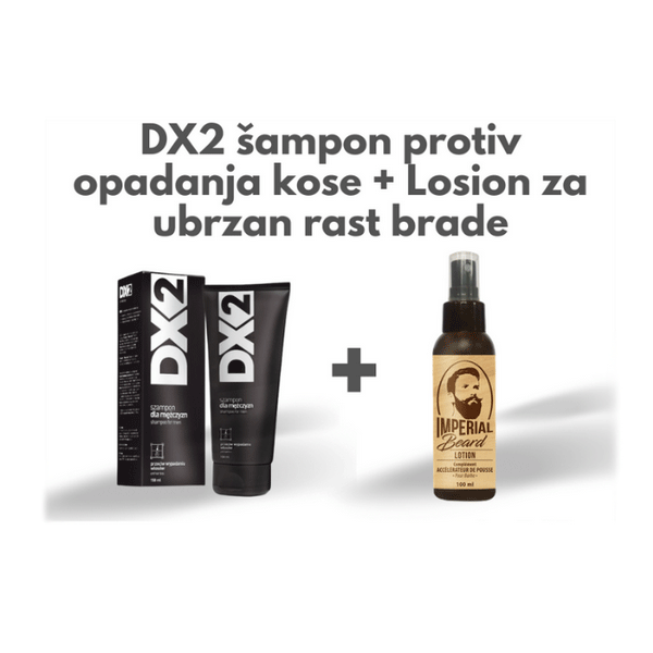 Set za muškarce DX2 protiv opadanja kose i za rast brade Imperial WDX2S01K/706149