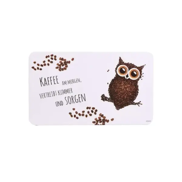 Dekorativni podmetač za doručak Melamin Coffee owl 23,5x14cm Kesper KSP32369 