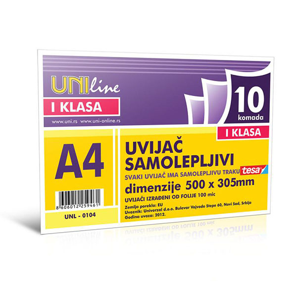 Uvijač za sveske Samolepljivi A4 Uni Line 56112