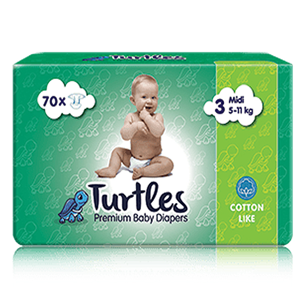 Pelene za bebe Turtles baby MIDI 3