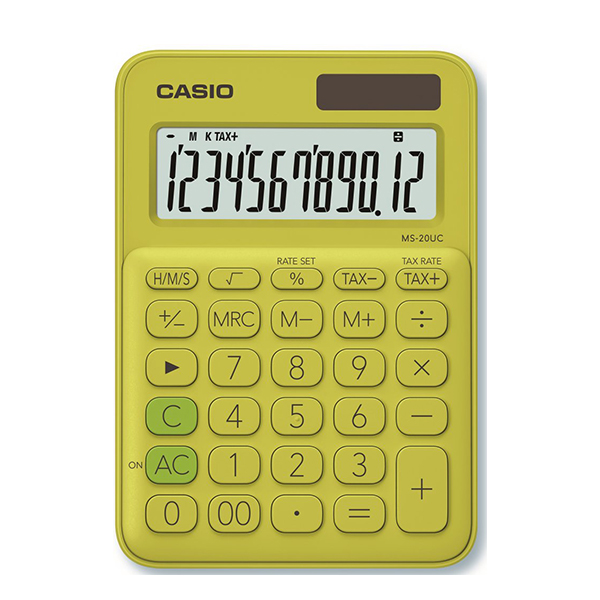 Kalkulator stoni MS 20 žuti Casio CasMS20YG