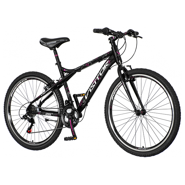 Ženski bicikl Aurora 26-18 inča crno roza Visitor AUR267